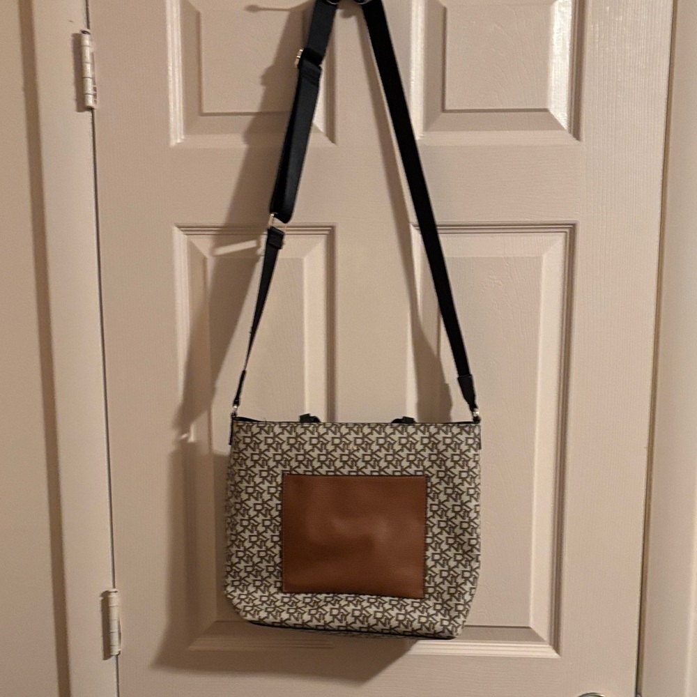 Stylish Brown and Black Women's Bag by DKNY